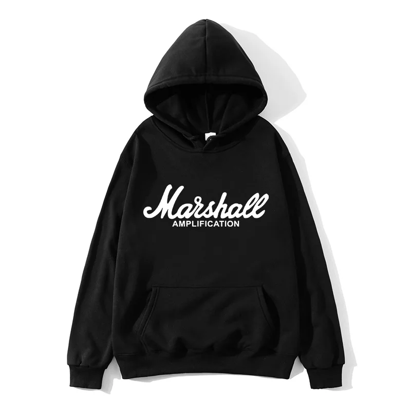 New Spring Autumn Marshall Hoodie Men Amplification Hoodies Mens Slim Hooded Sweatshirt Hip Hop Brand Streetwear Clothes