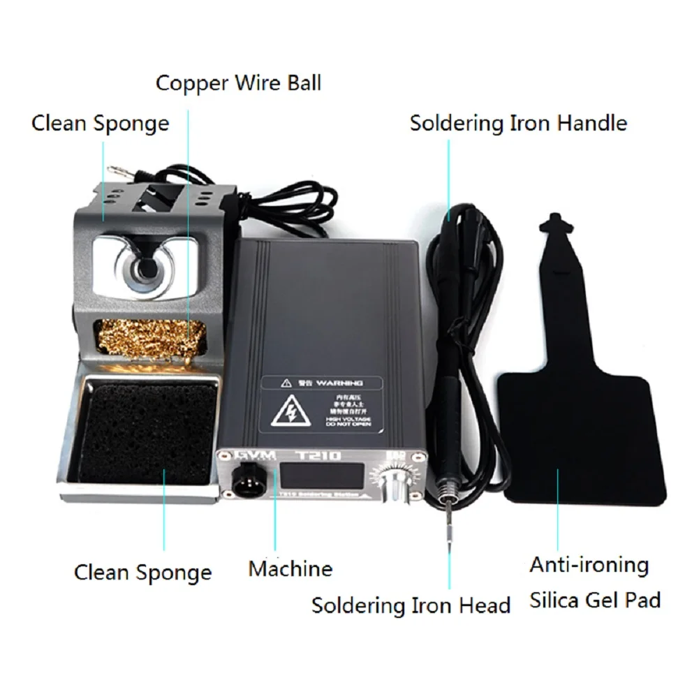 

T210 Soldering Station Rapid Warming Automatic Sleep 2S Melting Tin Mobile Phone Repair Constant Temperature Soldering Station