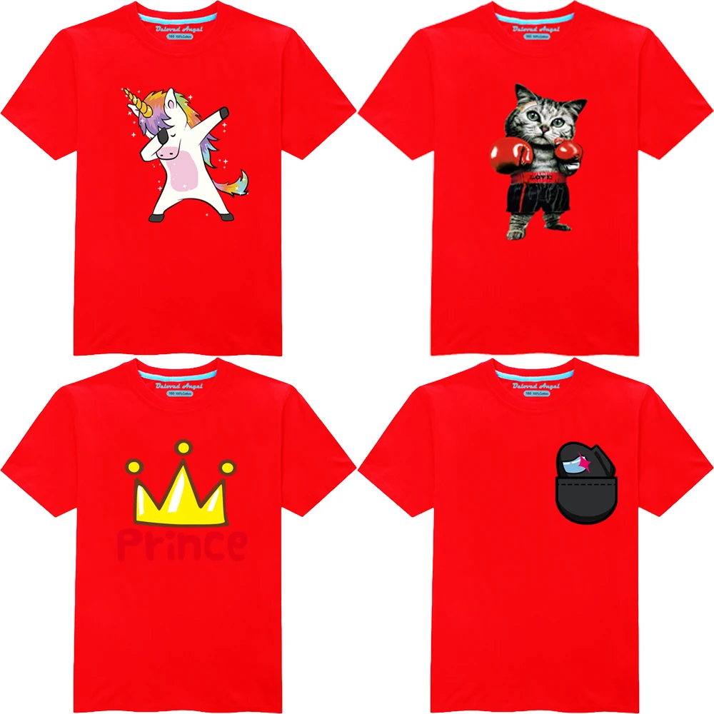 

Beloved Angel T-shirt Short Sleeve Cartoon Cotton T-shirt For Kids Boys Girls 3D Printed Tops Harajuku Graphic Children Clothing