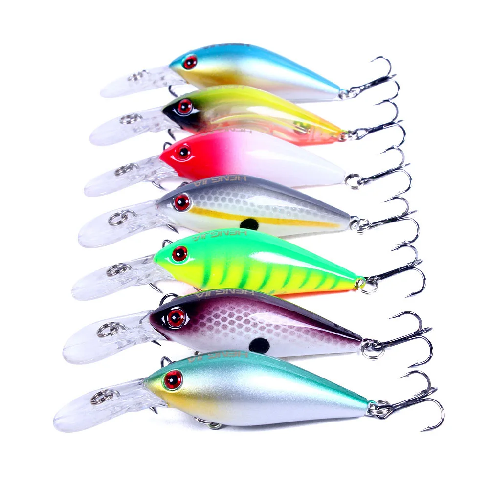 HENGJIA 1 шт. 8 см 8g искусственный воблер (Wobbler) дребезжащий Crankbait среднего Дайвинг