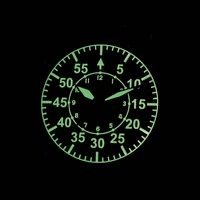 cronos mens pilot flieger automatic watch 10atm stainless steel skeleton back blue green super luminous dial leather strap