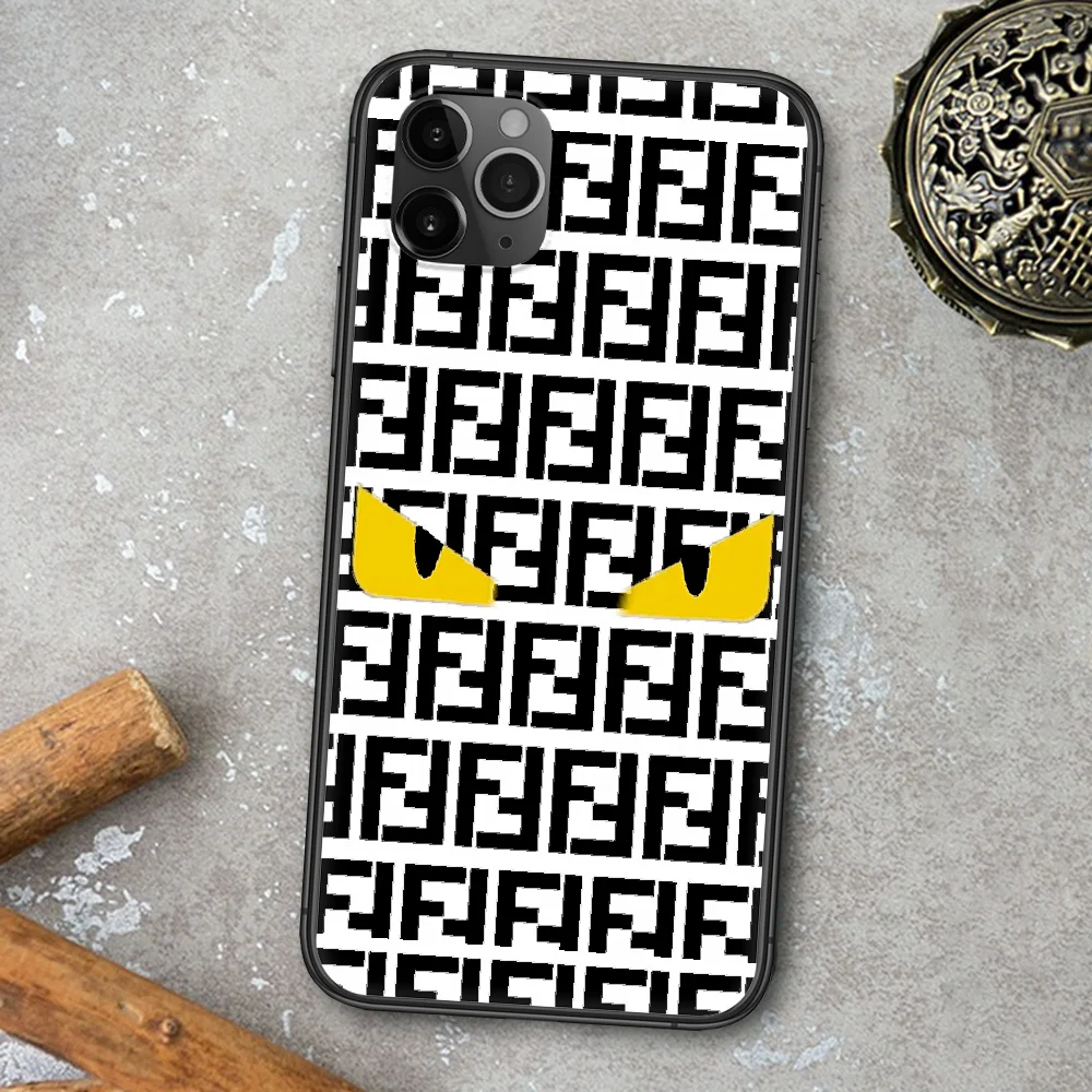 

Fashion Luxury Brand F Phone Case For Iphone 4 4s 5 5S SE 5C 6 6S 7 8 Plus X XS XR 11 12 Mini Pro Max 2020 black Waterproof