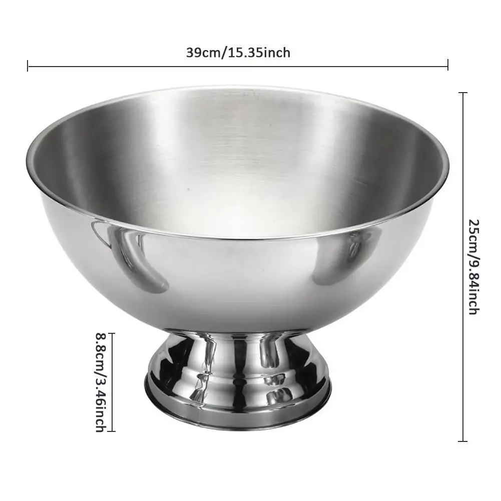 

1 Pcs Stainless Steel Ice Bowl Electroplated Champagne Metal Bowls Home Bar Hotel Supplies Big Ice Bucket Ice Cream Bowls