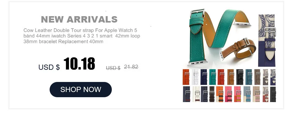 Ремешок для часов из натуральной кожи с адаптером для Apple Watch, 44 мм, 42 мм, серия 5, 4, 3, 2, 38 мм, ремешок с небольшими украшениями
