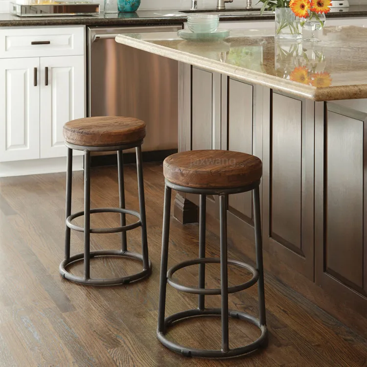 Барный стул барная мебель коммерческая из твердой древесины креативный барный