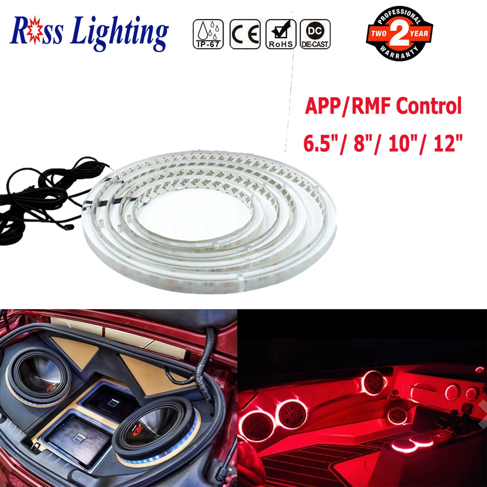 

2 шт./партия, универсальные светодиодные кольца для динамиков