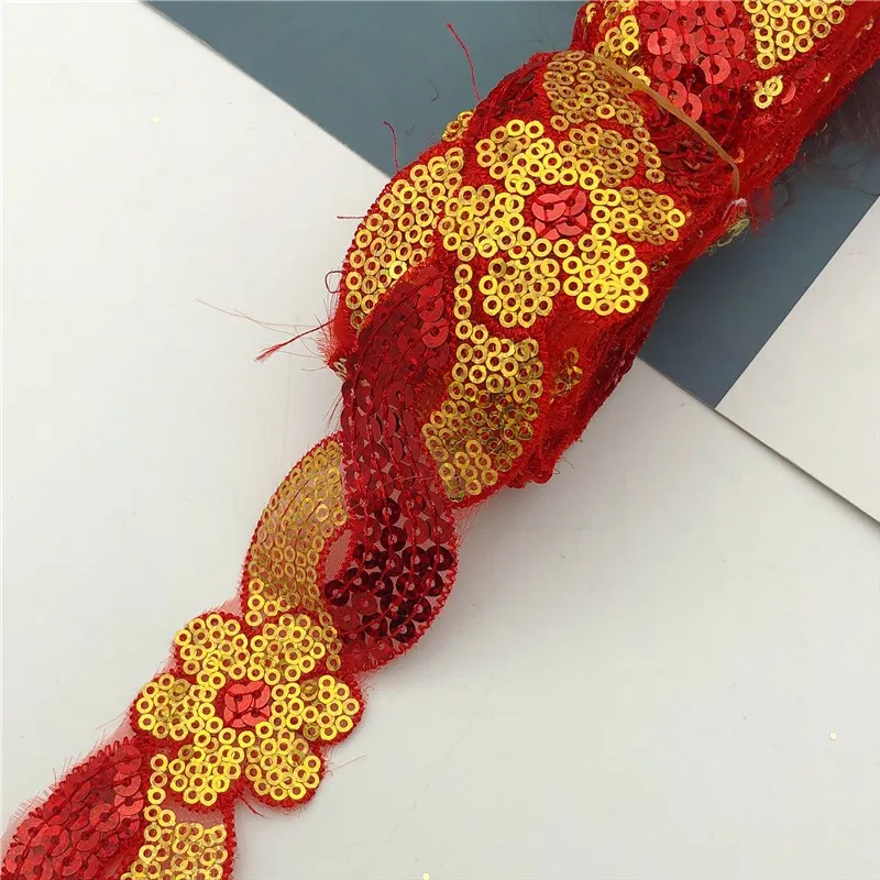 Дешевые цветы блестки ткань венецианская декоративная плетеная металлическая