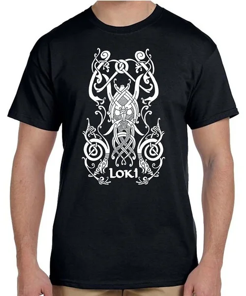 

Cheap Men Loki Norse Viking T-shirt