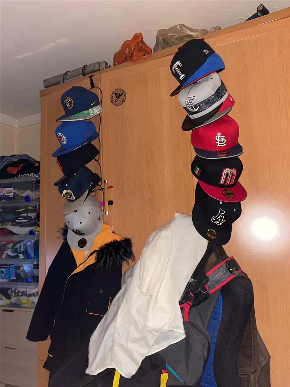 

5PCS Baseball Cap Rack Hat Holder Rack Home Organizer Storage Door Closet Hanger Cap Holder Rack Household Organizer Accessories