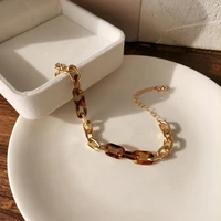 xialuoke bohemia metal resin chain link bracelet for women new fashion joining together bracelets jewelry accessories br555