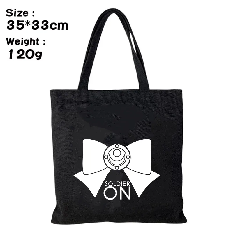 

Fashion Anime Sailor Moon Students Kids Shoulder Tutorial Bags Shopping Tote Bags for Men Women Portable Canvas Satchel Handbags