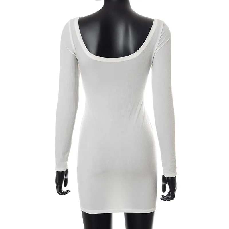 

CNYISHE Casual Long Sleeve Regular Wrap Hip Dress Women Fashion Autumn Elegant Office Ladies Slim Dresses Sexy Dress Vestidos