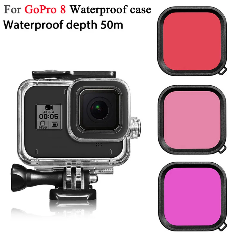 50 м подводный водонепроницаемый чехол для GoPro Hero 8 черная экшн камера защитный