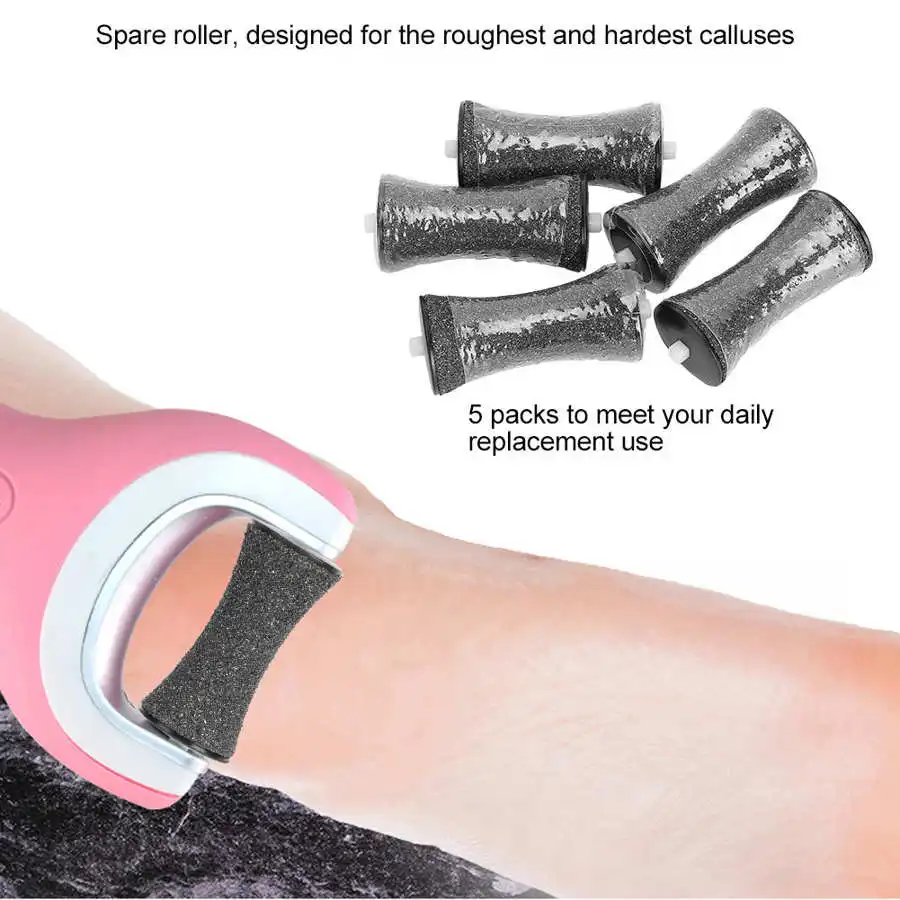 5 шт. пилка для ног роликовая головка Замена Электрический мозолей удаление