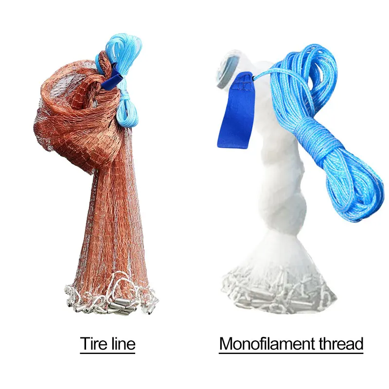 2.4m3.0m3.6m Fishing Casting Net American Acyclic Steel Pendant Small Mesh Trap For Fish Network Goods Tire Line Small Mesh Cast