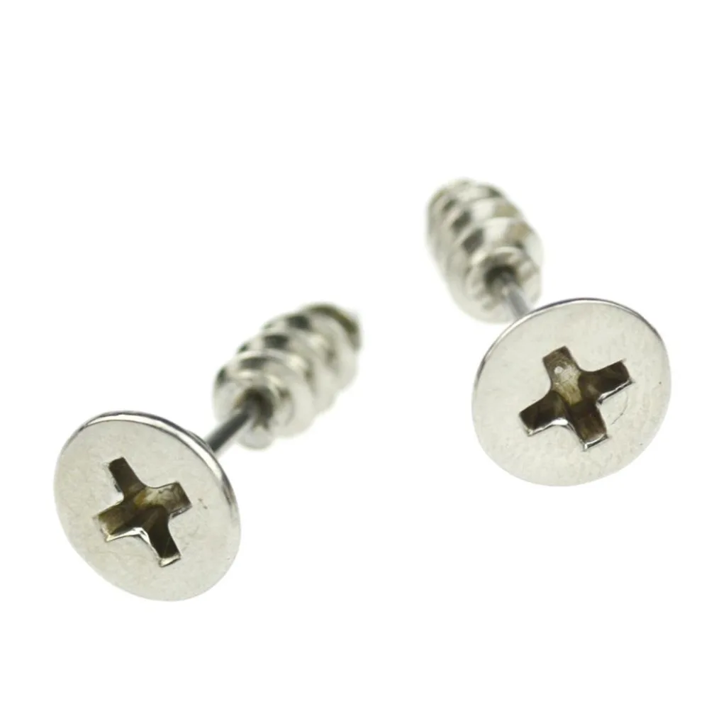 1 шт. Модные мужские и женские унисекс стимпанк серьги-гвоздики из нержавеющей