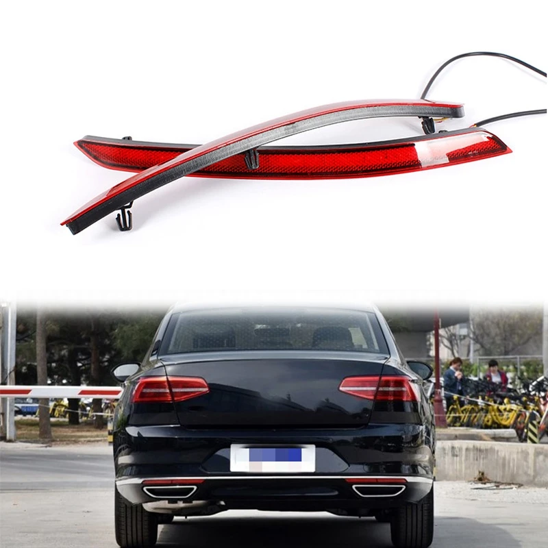 

Auto Rear Bumper Light Rear Bumper Reflector Light Rear Brake Light for- Magotan 2018 2019 Car-Styling