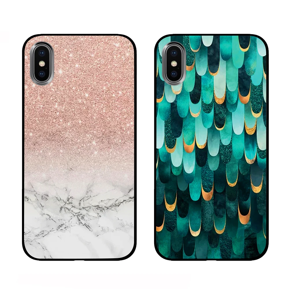 Розовое золото блеск мраморный дизайн для iPhone 5 5S SE 6 6s 7 8 Plus X XS Max XR чехлы телефонов