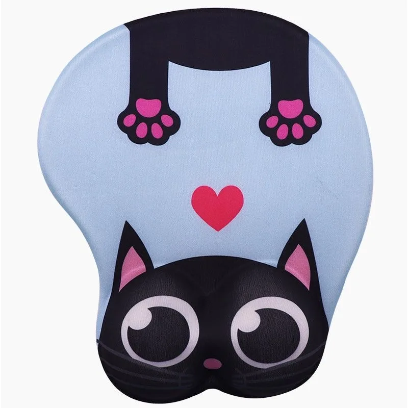 Коврик для мыши с мультяшным рисунком удобный силиконовый нескользящий мягкой