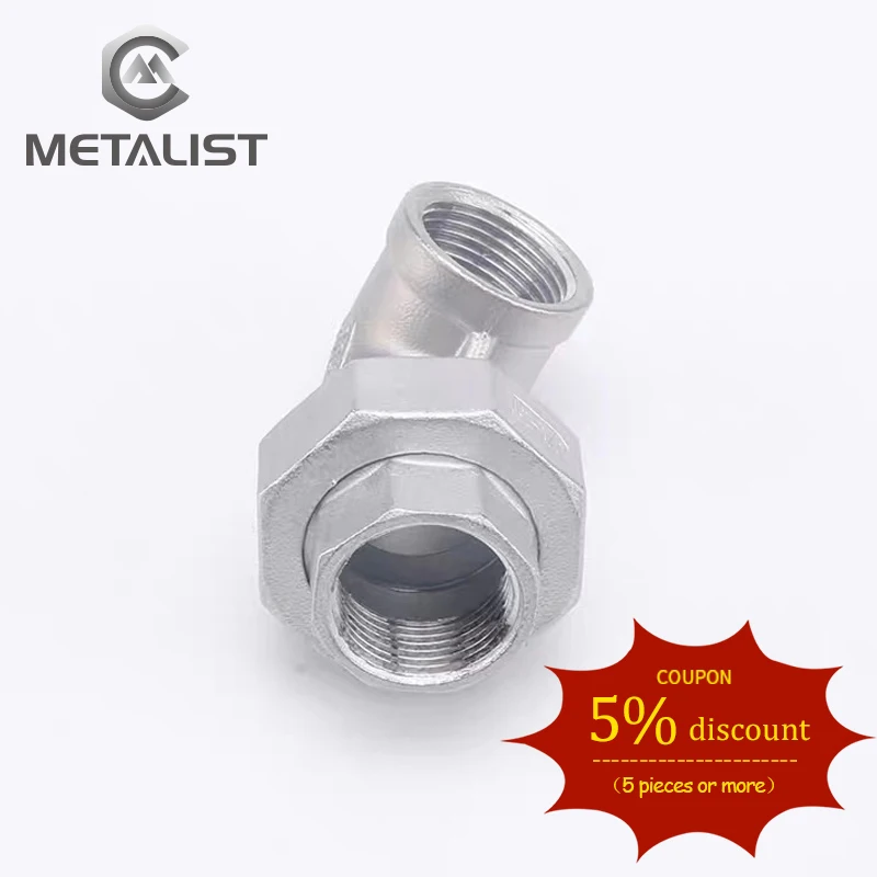 Металлический DN15 Женский и женский BSP резьбовой соединитель SUS304 под напряжением