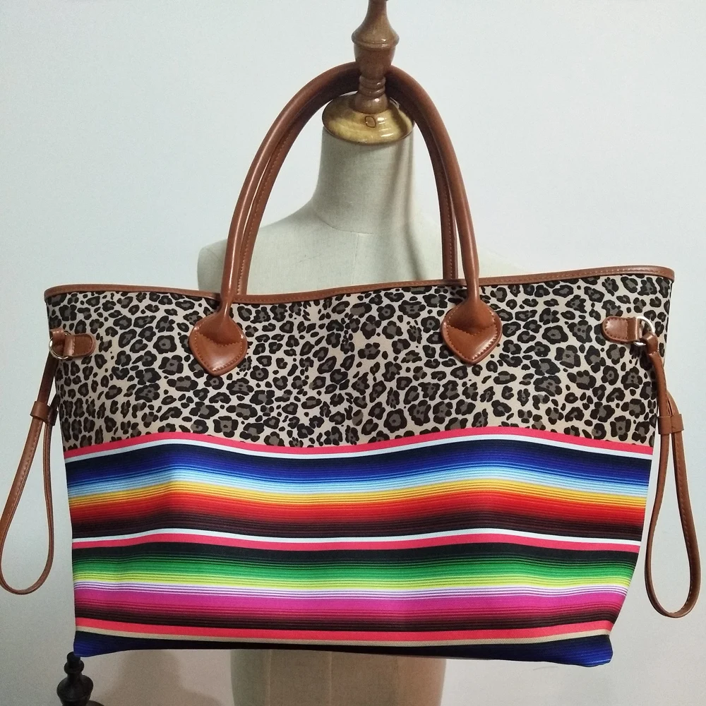 2 шт. леопардовые полосы женская сумка коровья холщовая Повседневная Сумочка Serape