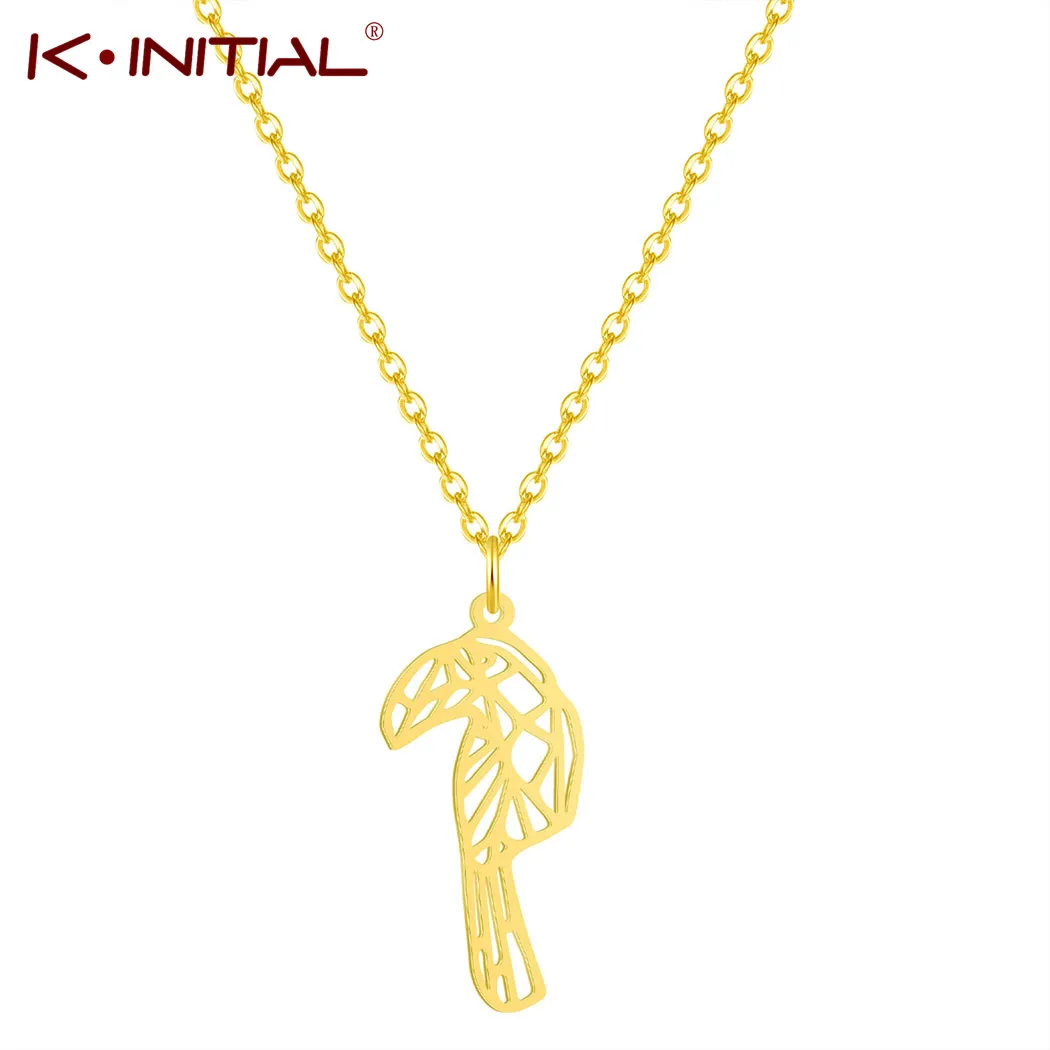 Ожерелье из нержавеющей стали Kinitial с подвеской меха для женщин милое