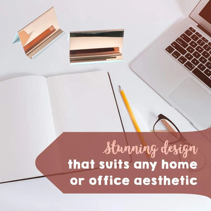 Бизнес-держатель для карт розовое золото (3 шт. в упаковке) 9x5x4 5 см нержавеющая