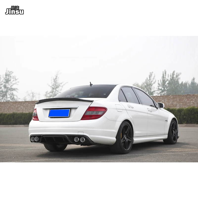 Стильный спойлер C74 для заднего багажника из углеродного волокна губа Benz C класса