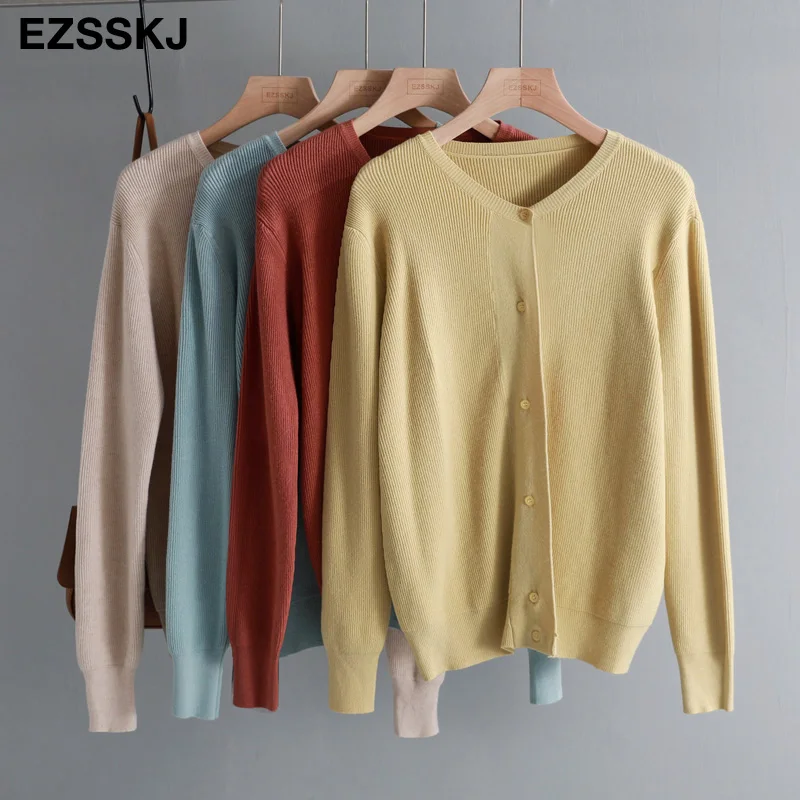 Женский вязаный кардиган lazy мягкий однобортный Повседневный Кардиган в