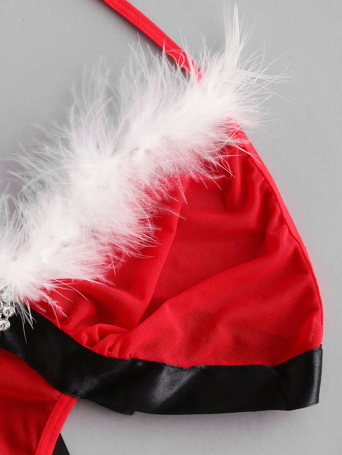 ZAFUL искусственный мех с вырезами Рождество косплей набор для женщин чашки три