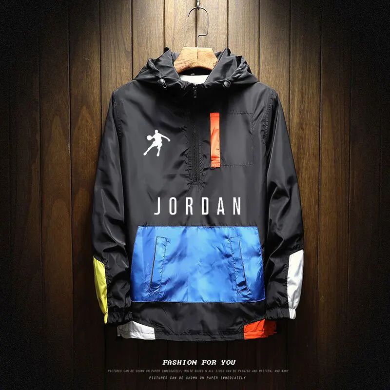 

Windbreaker jacket men 2021 spring and summer new fashion jacket men street windbreaker hoodie zipper thin jacket men M-5XL