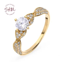 skm classic rings for women 14k yellow gold brand designer engagement wedding rings designer luxury fine jewelry