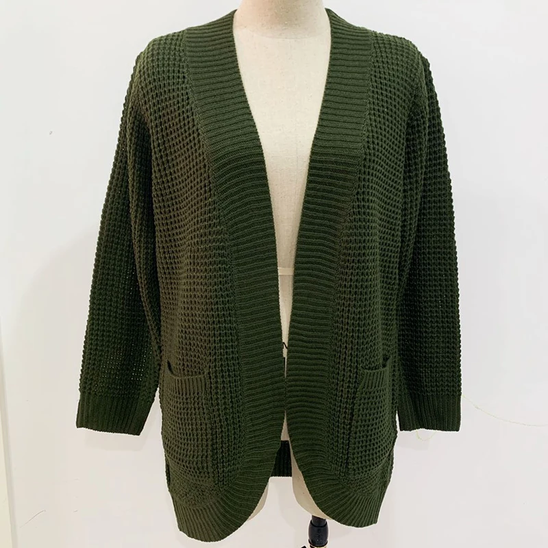 

CUHAKCI Casual Open Front Loose Sweater Womens Pockets Long Sleeve Knit Cardigan Winter Outwear Jacket Coat