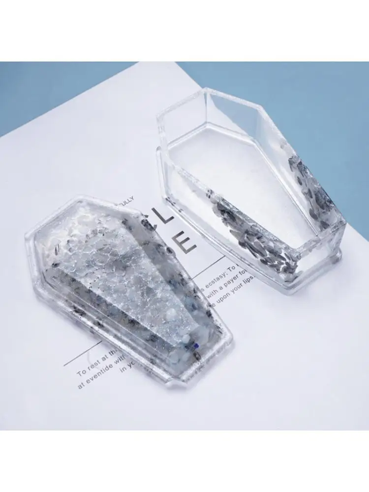 Кристальная эпоксидная смола форма коробка для хранения гробов на Хэллоуин