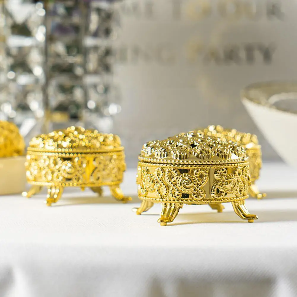 

Exquisite European style small incense burner electroplating color jewelry golden silver box candy retro decoration room