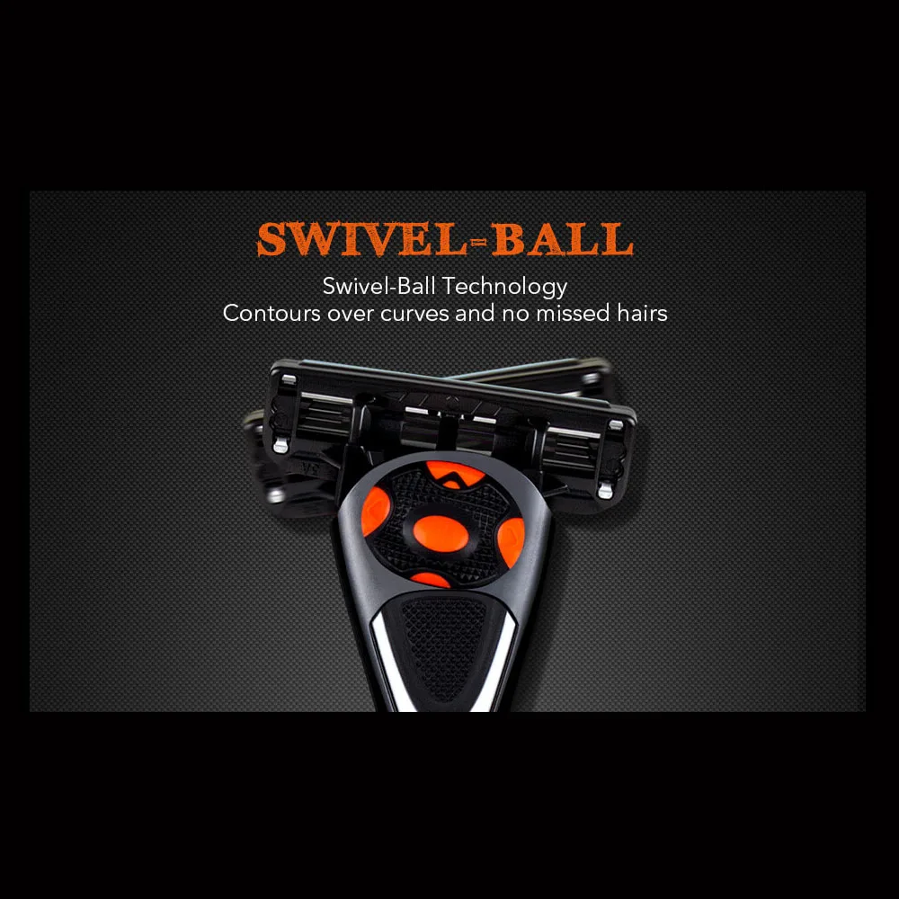 Qshave Black Spider новинка 6 лезвий ручная Бритва для мужчин Германия X6 лезвие с