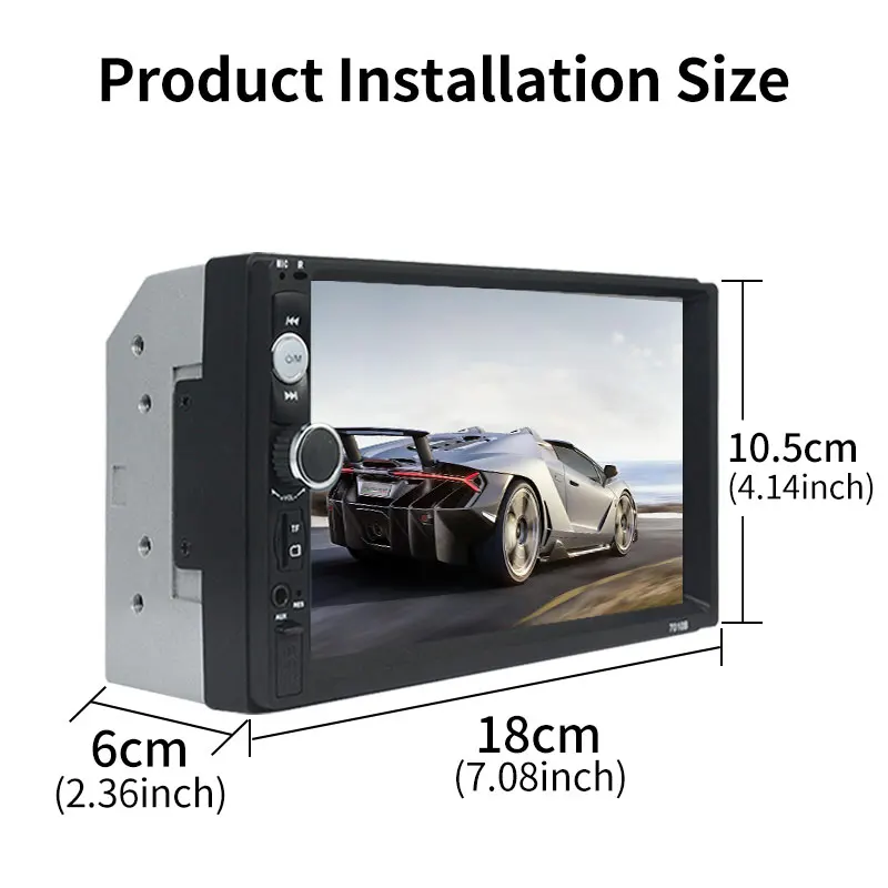 Автомобильный радиоприемник Hippcron стерео-система с поддержкой Bluetooth 7