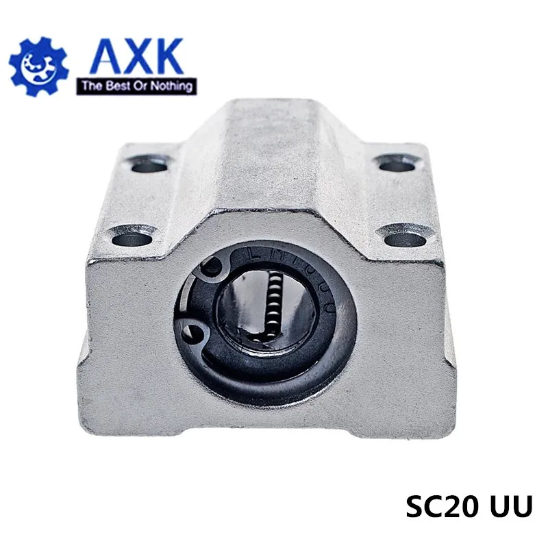 4 шт./лот SC20UU SCS20UU 20 мм линейный Шарикоподшипниковый блок CNC маршрутизатор с LM20UU