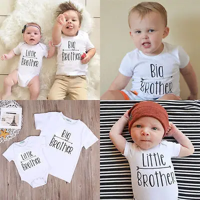 Летняя одежда для всей семьи «Big Sister Little Brother»; комбинезон для маленьких мальчиков и девочек; большая сестра футболка