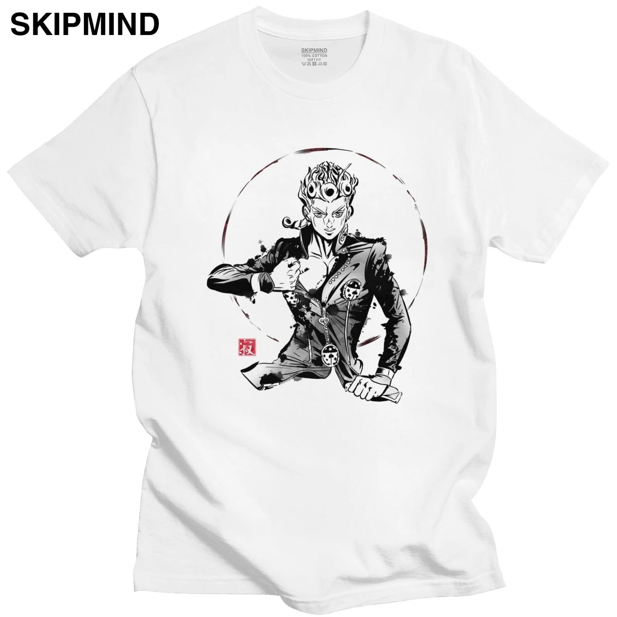 

Футболка мужская с круглым вырезом, модная тенниска с принтом «Невероятные приключения Джоджо», повседневная майка с короткими рукавами, х...