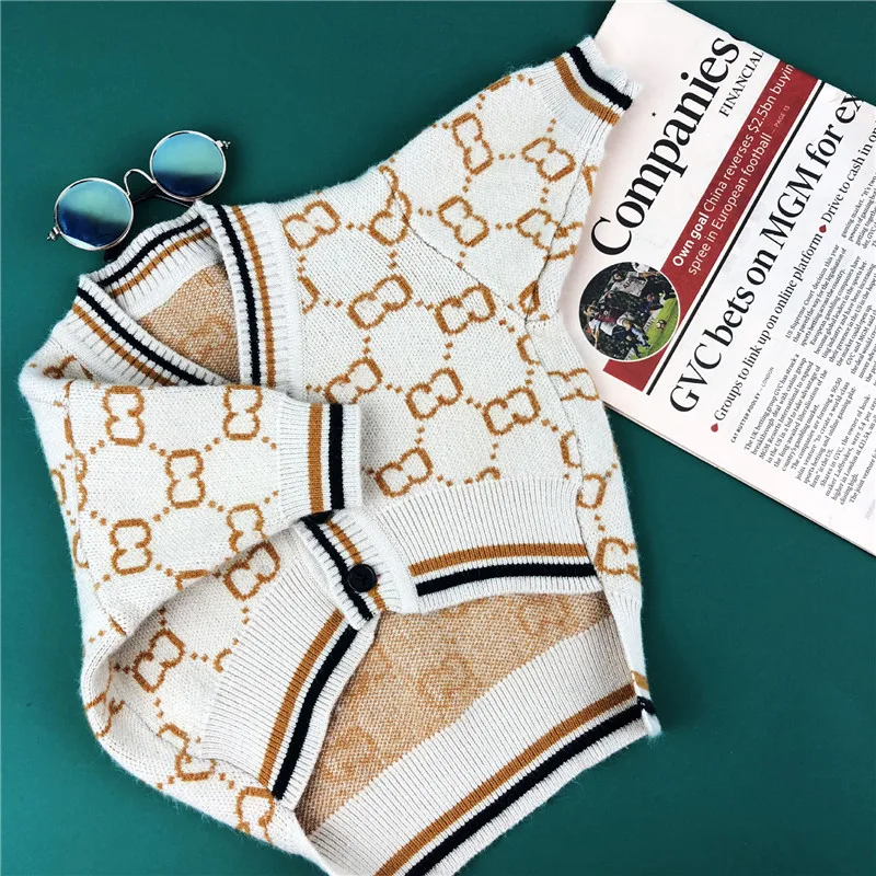 Мягкий свитер для собаки Классический Повседневный костюм питомца мопса Модный