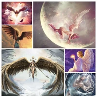 angel girl with wings 5d diy full square and round diamond painting embroidery cross stitch kits wall art home decor for gifts