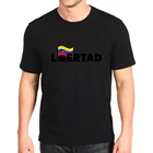 Новые модные футболки с принтом, футболки с надписью franela libertad, Венесуэла, флаг Венесуэлы, индивидуальные футболки, мужские свободные топы