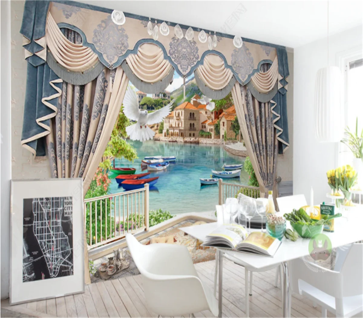3D-обои beibehang на заказ трехмерная занавеска в европейском стиле мягкая сумка