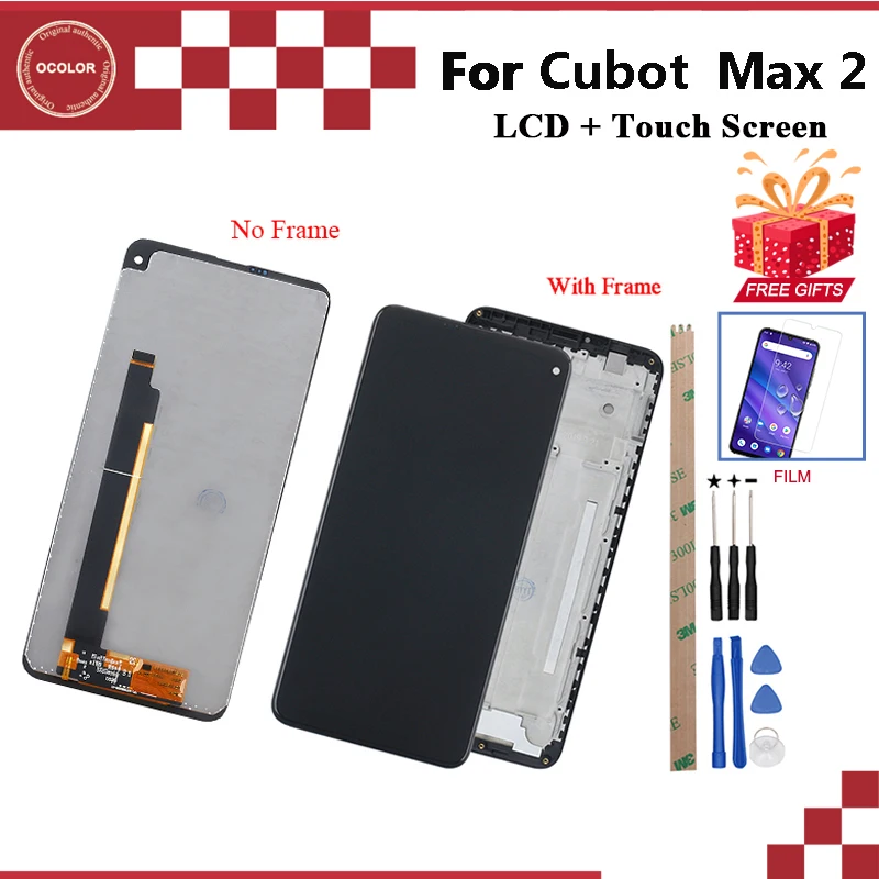 Ocolor для Cubot Max 2 ЖК дисплей и сенсорный экран + рамка пленка в сборе 6 8 дюйма сменный