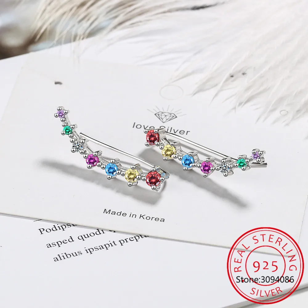 Женские серьги-Клипсы из серебра 925 пробы с фианитом | Украшения и аксессуары