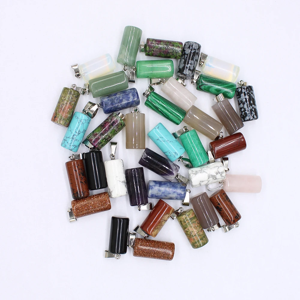 Модное ожерелье с подвеской из натурального камня фиолетовым кристаллом