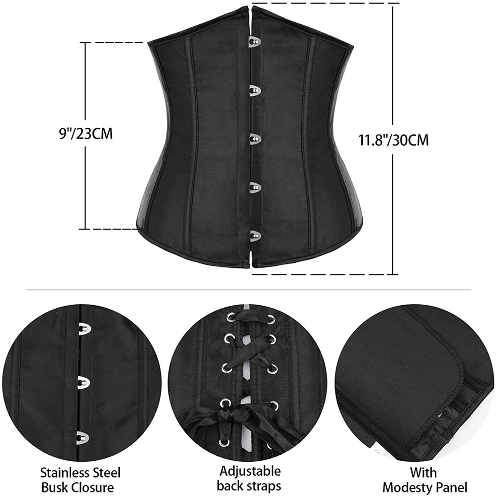 Корсет женский атласный корсет под грудью готический для женщин сексуальный