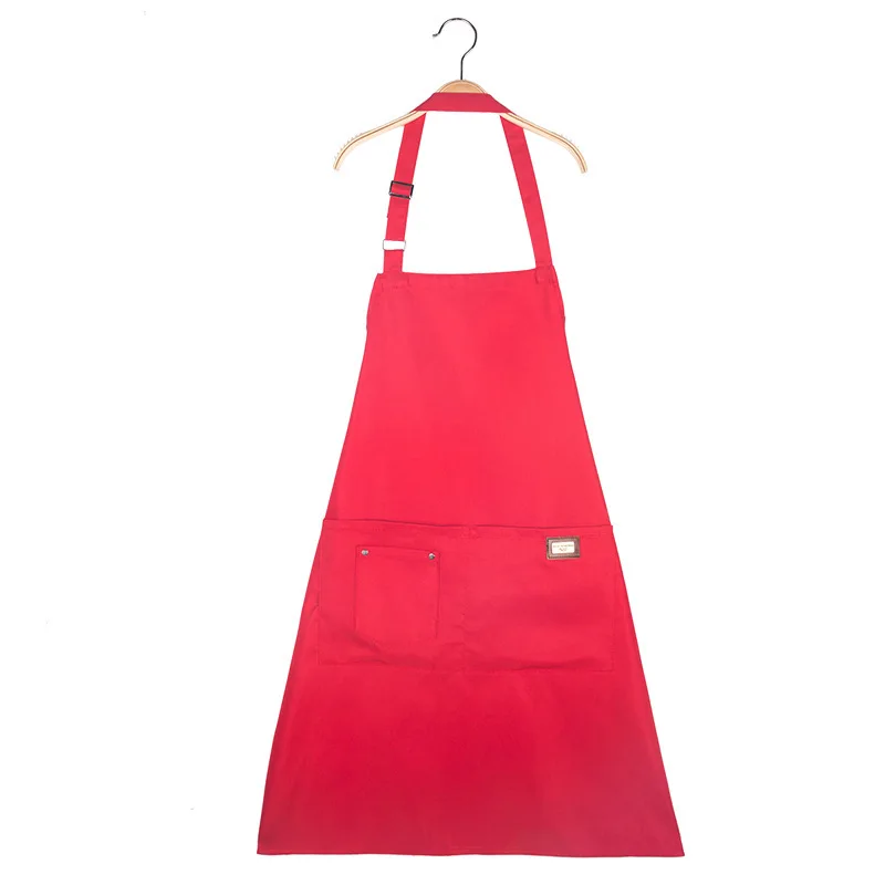 Big Red Necklace Для мужчин Для женщин регулируемый нагрудный фартук платье Кухня дома ресторана шеф-повар, официант форма Пособия по кулинарии Кофе Парикмахерская Рабочий Фартук - Цвет: Big Red Necklace