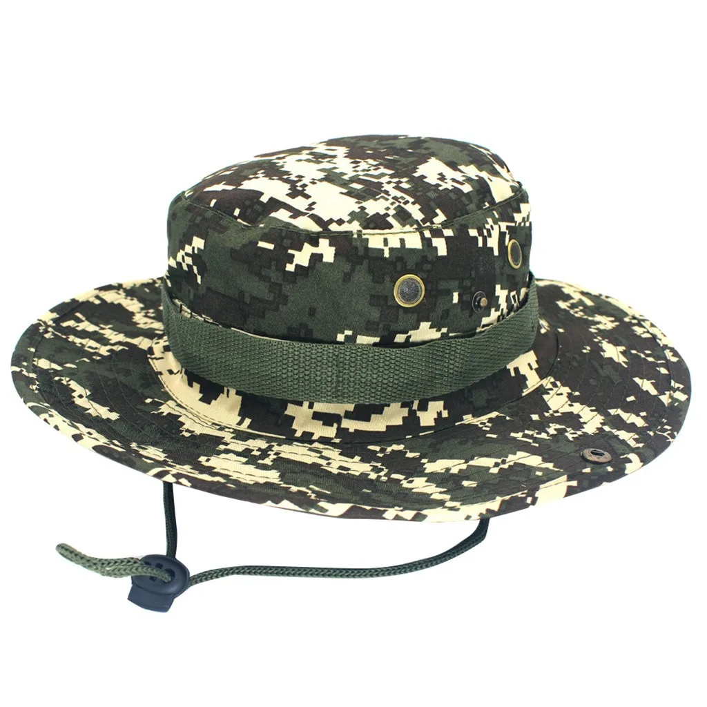 Зеленая камуфляжная военная шапка восьмиугольная Регулируемая Кепка